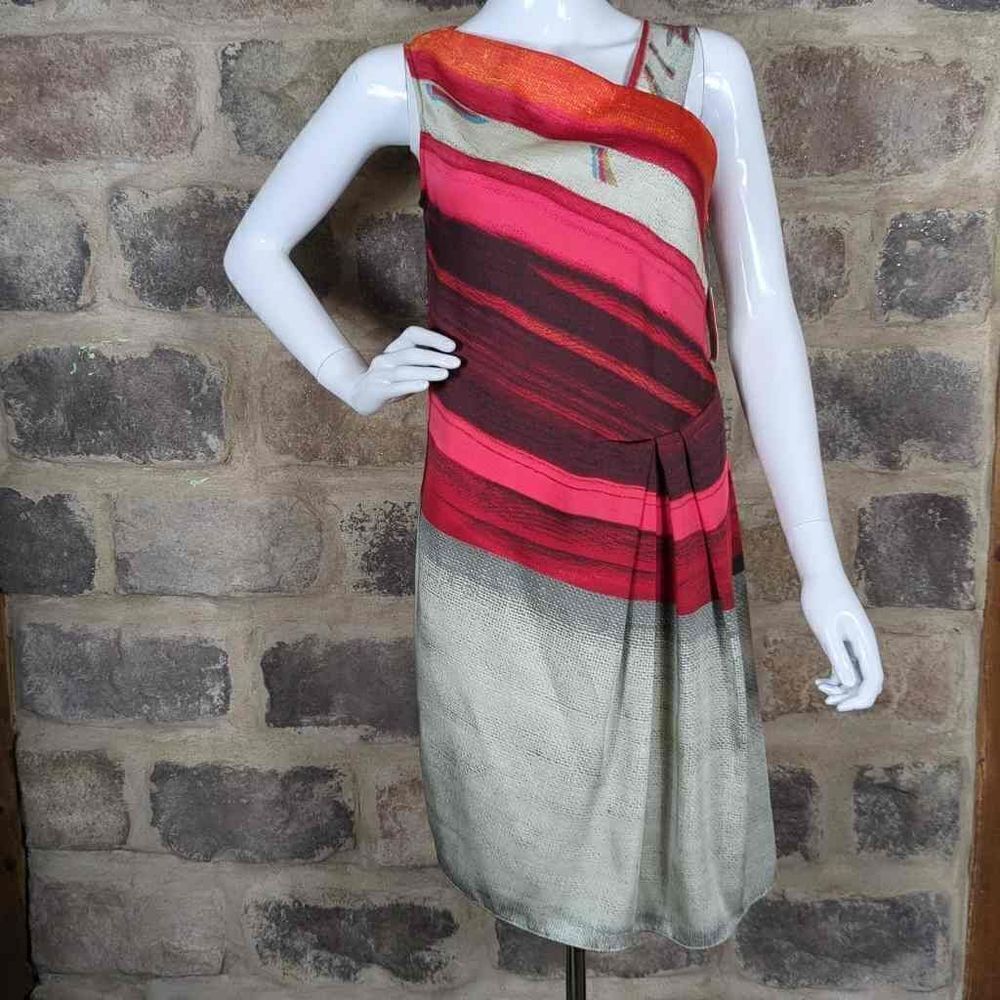 RACHEL Roy Country Road Geranium Dress New‎ Woman's Medium Striped Knee